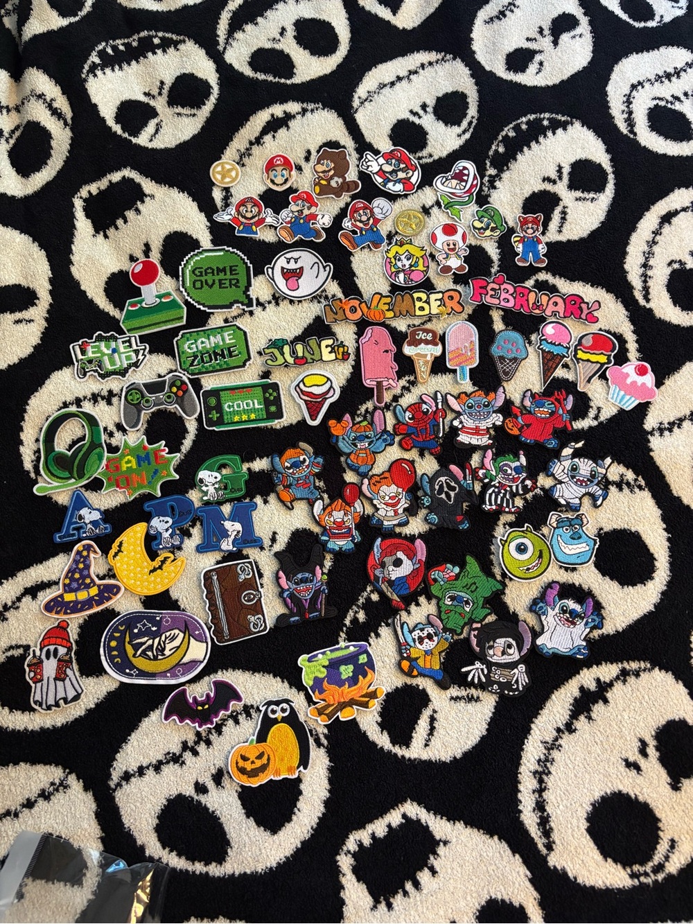 Assorted Kids Iron-On Cartoon & Game Patches - Colorful Mix